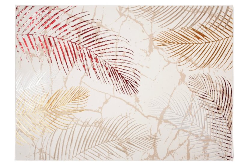 Luxus szőnyeg levélmintával GOLDEN