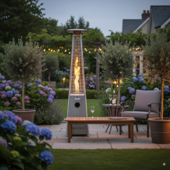 Teraszfűtés rozsdamentes acélból