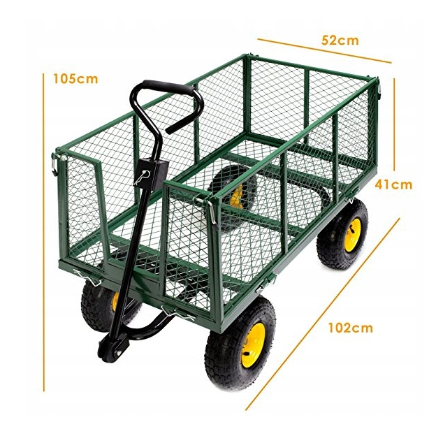 Praktický sklápací záhradný vozík 3v1 na nafukovacích kolesách