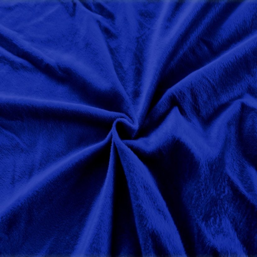Hřejivé ložní prostěradlo z plyšového mikrovlákna - královská modrá