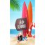 Brisača za plažo z motivom dodatkov za plažo 100 x 180 cm