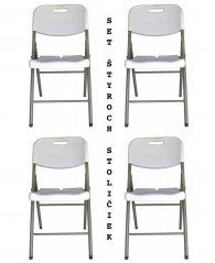 Ermäßigter Satz von vier Catering-Stühlen