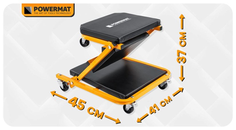 Ergonómikus műhelyfotel és szék 2in1 - 150 kg