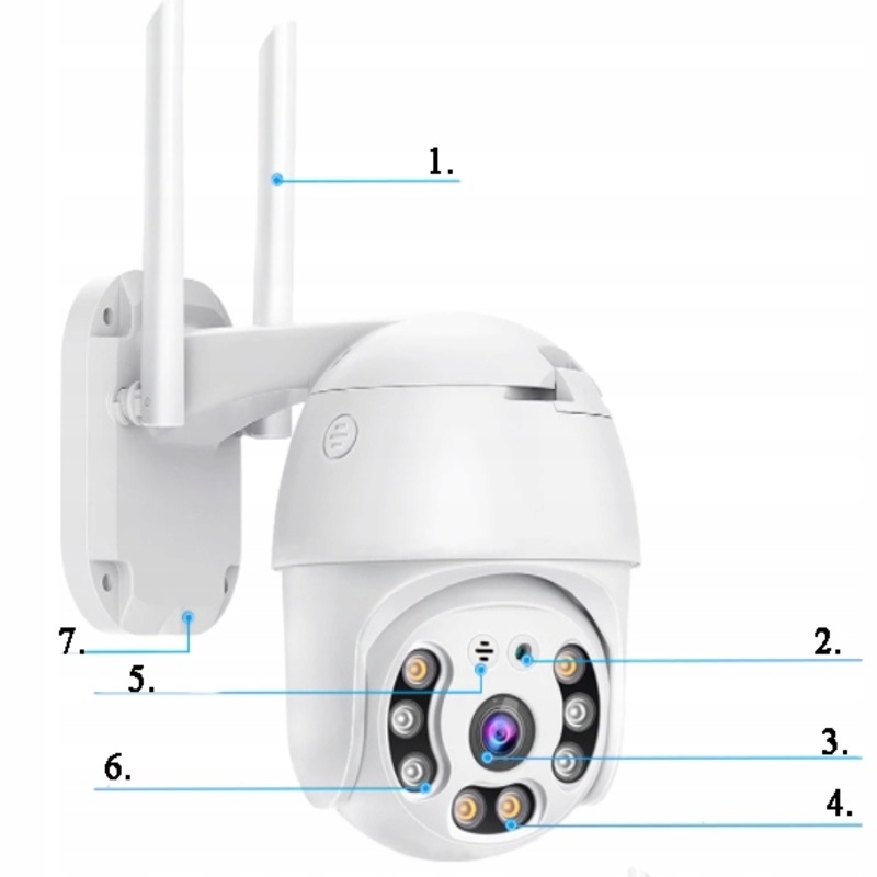 Venkovní WIFI IP kamera Full HD 5MP 64GB