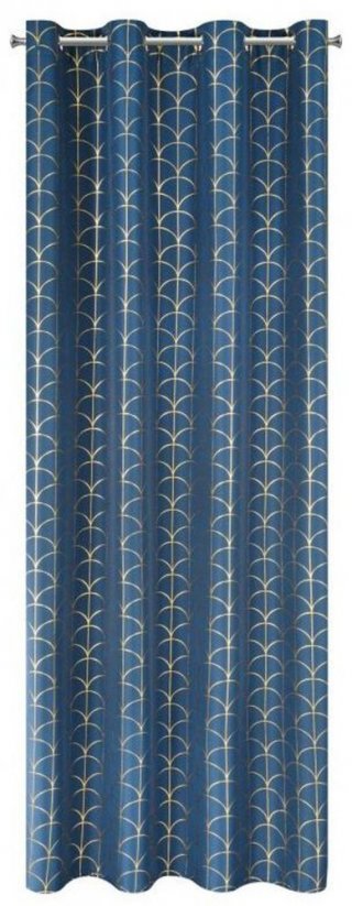 Skandinavska zavesa v modri barvi 140 x 250 cm