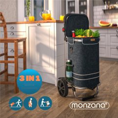 Alumínium vázas bevásárlókocsi hűtőtáskával – 56 l, teherbírás 50 kg