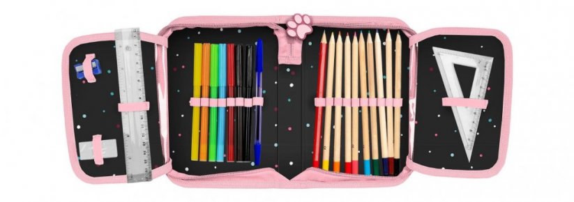 Školská taška v krásnych farbách s baletkou v šesťdielnej sade