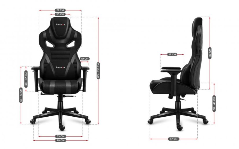Luxusní herní křeslo FORCE 7.5 MESH černé barvy