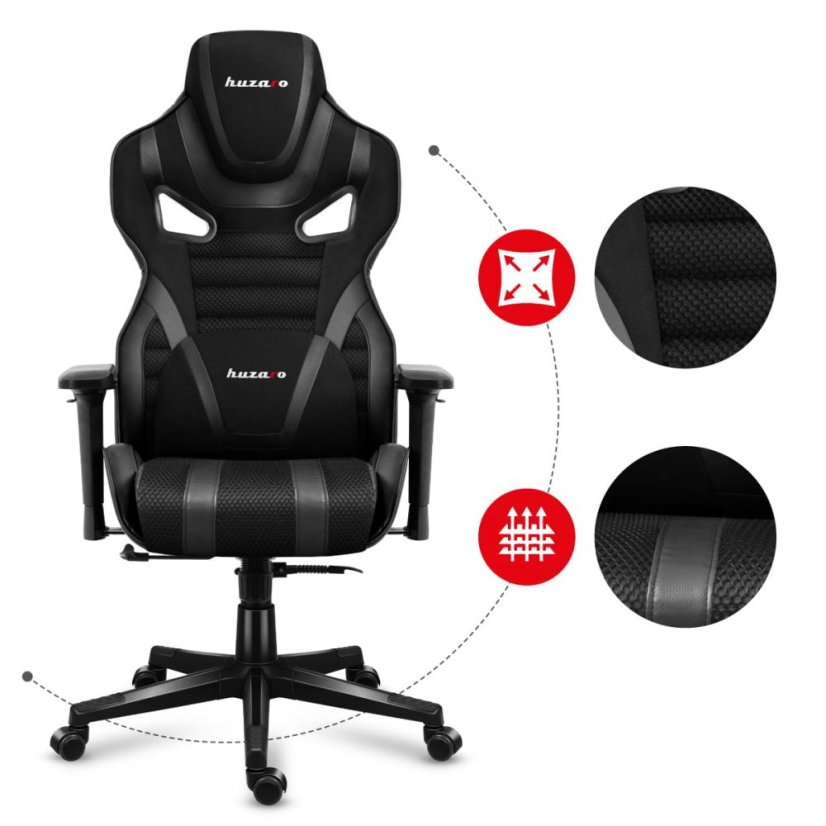 Luxusní herní křeslo FORCE 7.5 MESH černé barvy