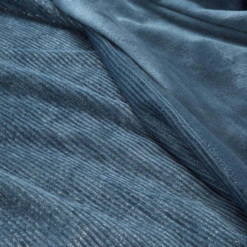 Mehko temno-modro posteljno pregrinjalo 220 x 240 cm