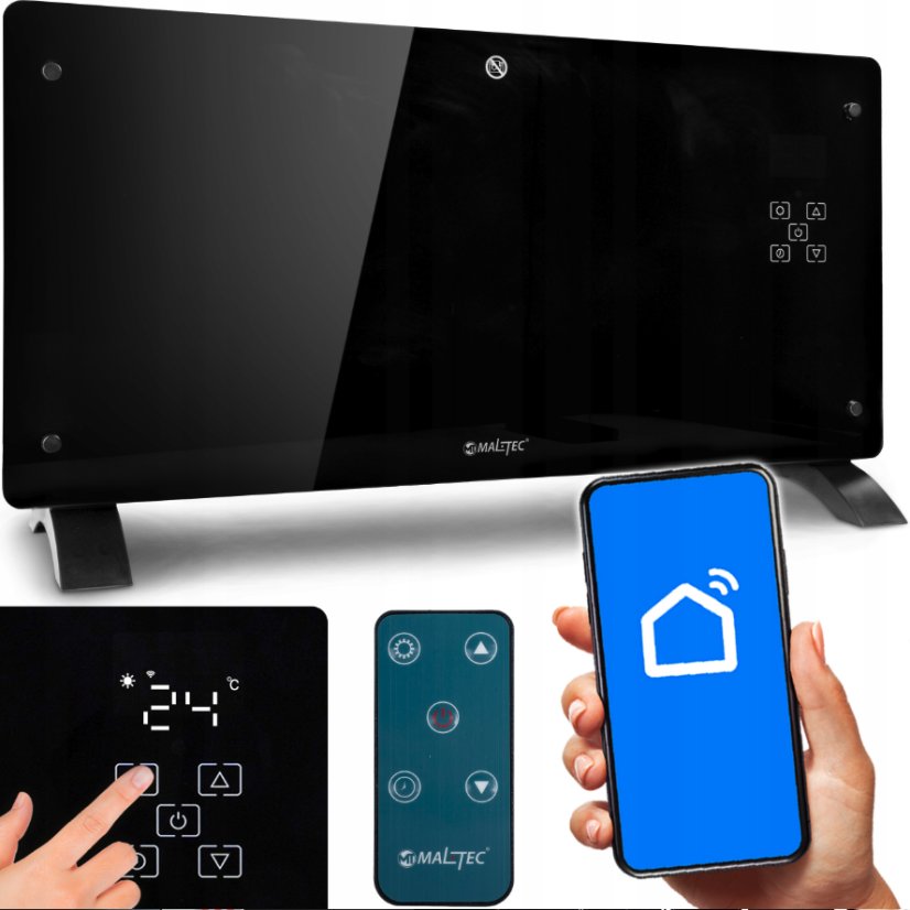 Încălzitor electric cu convector din sticlă MALTEC CH7000DWB