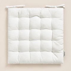 Podsedák teplo bielej farby CARMEN 40x40 cm