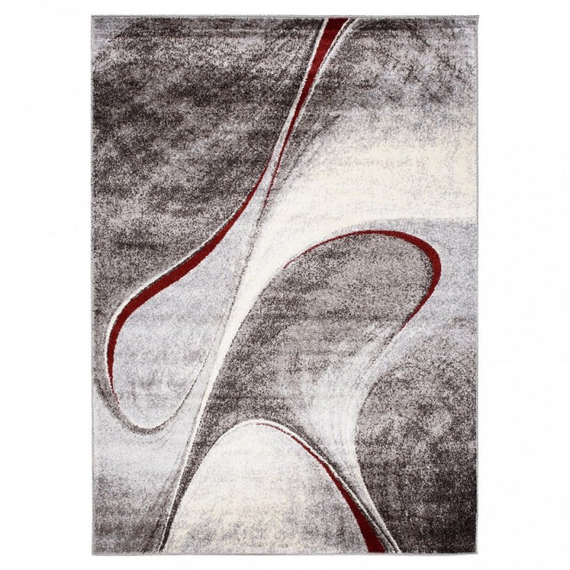 Moderný koberec v hnedých odtieňoch s abstraktným vzorom