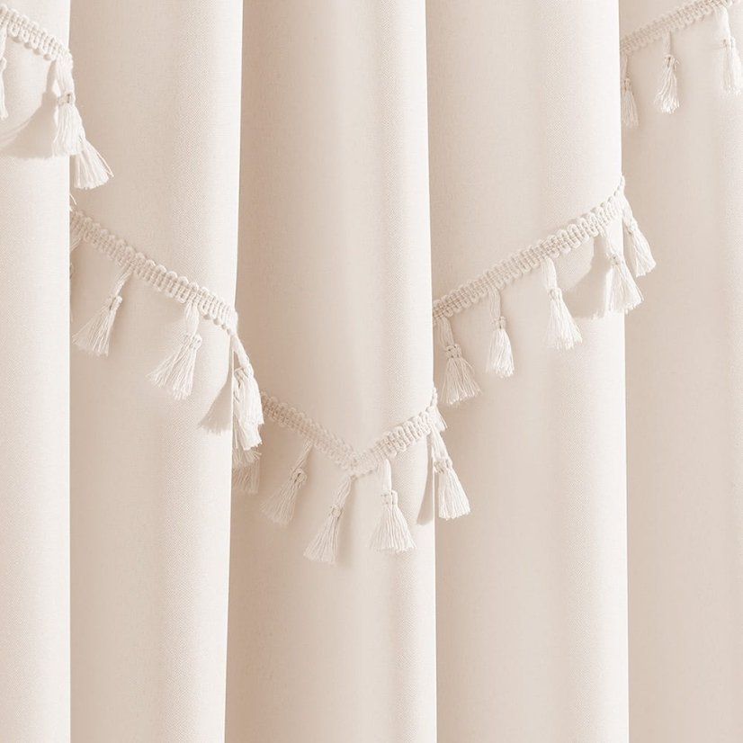 Chloe világoskrém függöny akasztós körökkel 140x260 cm