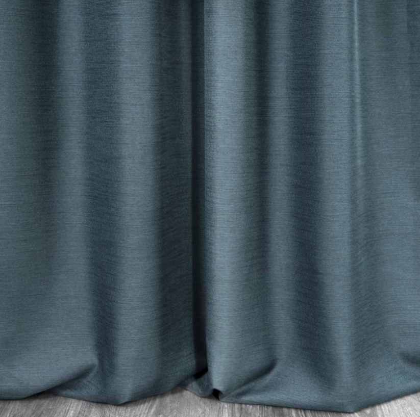 Graublauer Vorhang mit Textur und höherem Verdunkelungsgrad 140 x 270 cm