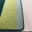 Zweiteiliges Set von Badteppichen in grüner Farbe
