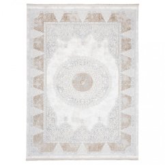 Tappeto vintage di pregio con ornamenti beige