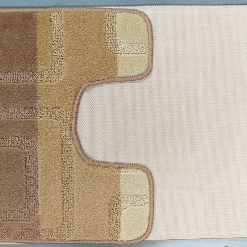 Tappeti da bagno beige con trattamento antiscivolo