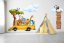 Adesivo murale per bambini animali safari nell'autobus
