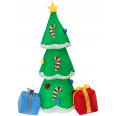 Aufblasbarer Weihnachtsbaum mit LED-Beleuchtung 180 cm