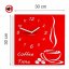 Ceas de perete Coffee Time - Culoare: Violet