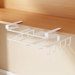 Függő fém polc - konyhai rendszerező fehér
