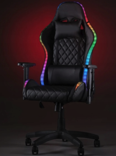 Stylischer ergonomischer Gaming-Stuhl mit LED-Beleuchtung