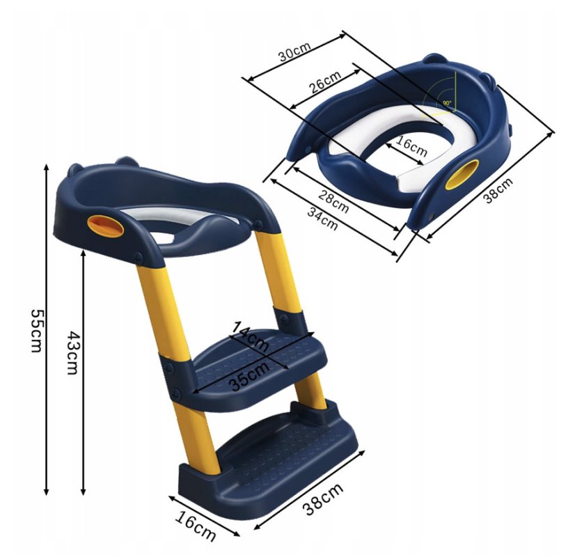 Gyermek WC-ülőke lépcsővel