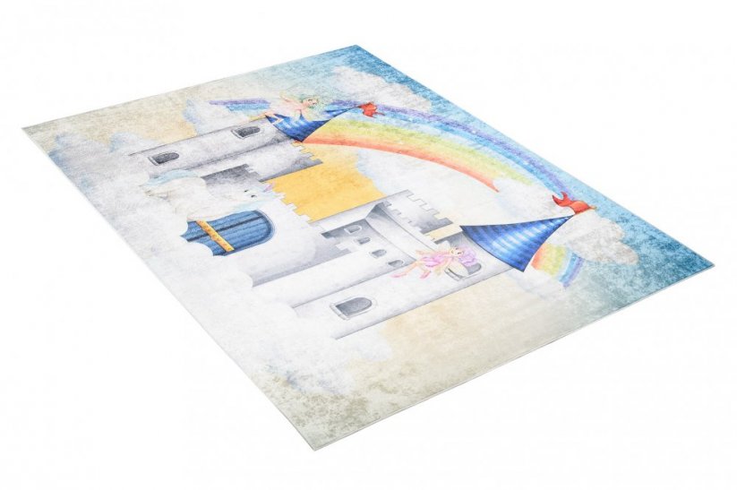 Dětský koberec s motivem pohádkového zámku - Rozměr koberce: Šířka: 80 cm | Délka: 150 cm