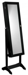 Črna škatla za nakit z ogledalom 41,5 x 36,5 x 147 cm