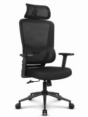 CABRO C506 scaun de birou ergonomic cu tetieră și suport lombar, până la 150 kg, negru