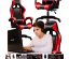 Udobna gaming stolica sa crno-crvenim jastukom