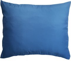 Dekoračná obliečka na vankúš modrej farby s čipkou