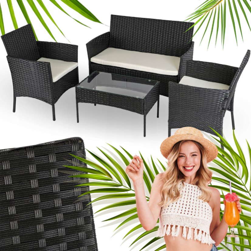 Ratanová sedací souprava do zahrady