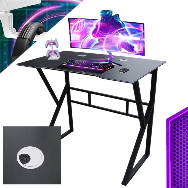 Počítačový stôl v čiernej farbe