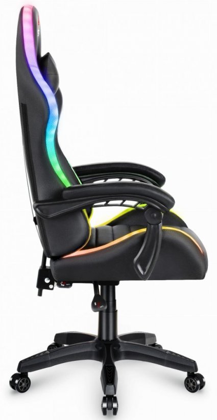 Herní židle HC-1003 LED RGB černá