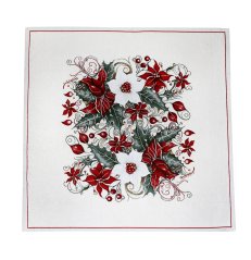 Vianočný gobelínový behúň na stôl Vianočná ruža