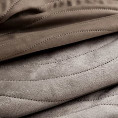 Prevleka iz bež velurja z valovitim prešitjem