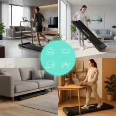 WALKING PAD MOVEPRO бягаща пътека за ходене и джогинг, 1–10 км/ч, с перила