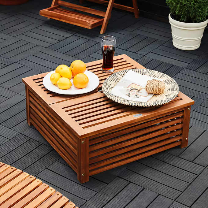 Capac din lemn de salcâm pentru suport umbrelă 62 x 62 x 26 cm