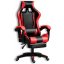 Kényelmes gamer szék fekete-piros párnával