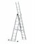 Многофункционална алуминиева стълба с 3 x 9 стъпала и товароносимост 150 kg