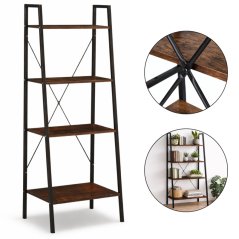 Libreria per libri e decorazioni a 4 ripiani - 147 cm