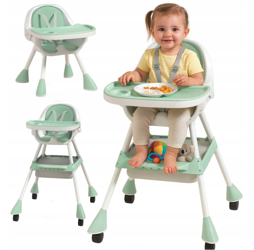 Praktická detská stolička na kŕmenie 3v1