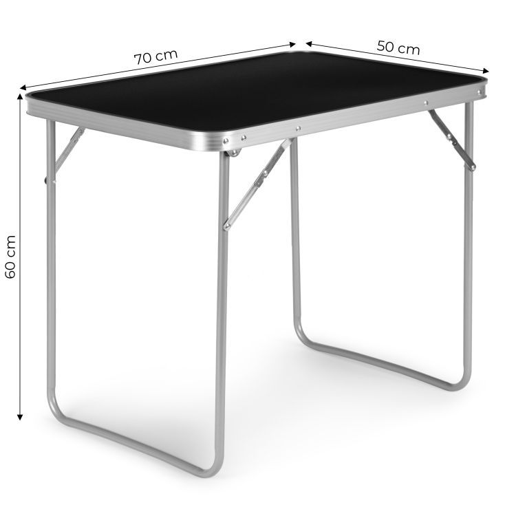 Tavolo pieghevole per catering 70x50 cm nero