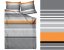 Lenjerie de pat elegantă din bumbac gri și dungi