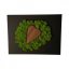 Изображение с дървено сърце и мъх 20 x 30 cm