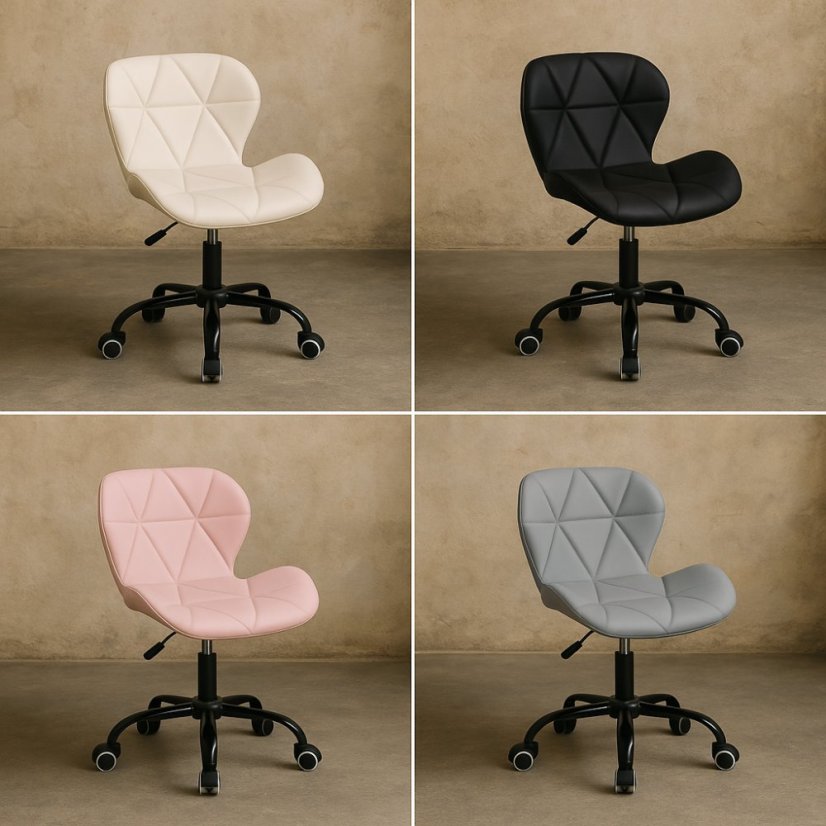 Scaun pivotant de birou ergonomic - piele ecologică