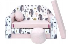 Kindersofa rosa 98 x 170 cm Igel