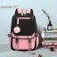 Zaino scolastico ergonomico per ragazzi - rosa-nero
